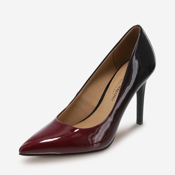 Christian Siriano Shoes - 👠BLACK FADE BURGUNDY HIGH HEEL POINTED TOE SHOES